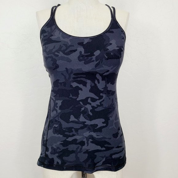lululemon athletica Tops - Lululemon Cross-Back Camo Padded Tank Top